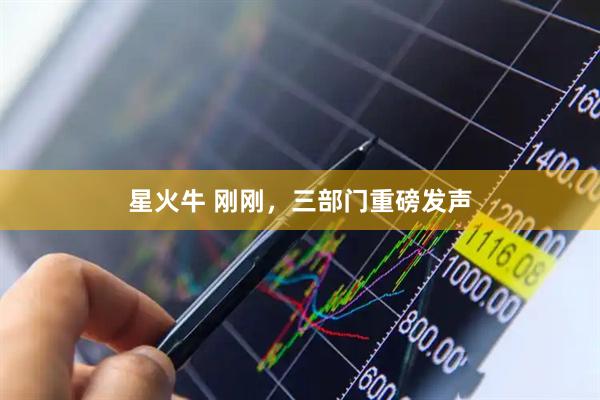 星火牛 刚刚，三部门重磅发声
