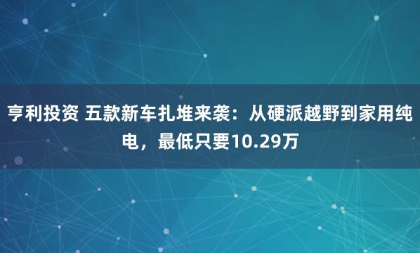 亨利投资 五款新车扎堆来袭：从硬派越野到家用纯电，最低只要10.29万