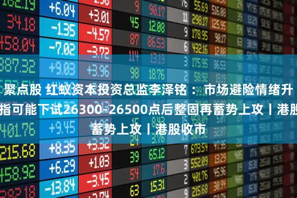 聚点股 红蚁资本投资总监李泽铭 :市场避险情绪升温 恒指可能下试26300-26500点后整固再蓄势上攻丨港股收市