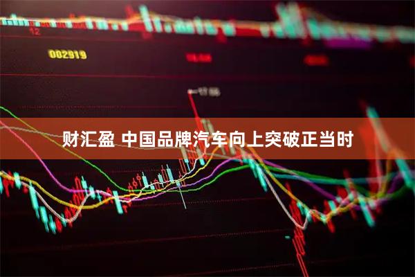 财汇盈 中国品牌汽车向上突破正当时